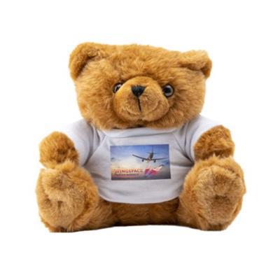 Grand ours en peluche avec T-shirt blanc Bob