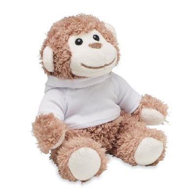 Singe en peluche avec pull à capuche Lenny