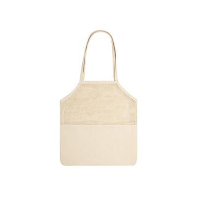 Sac filet à provision pliable en coton écru Trobax
