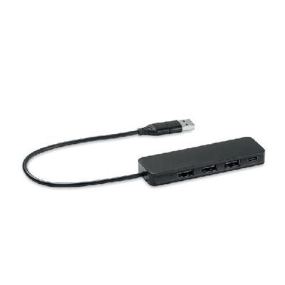 Hub USB 4 ports USB 2.0 en ABS Hubbie