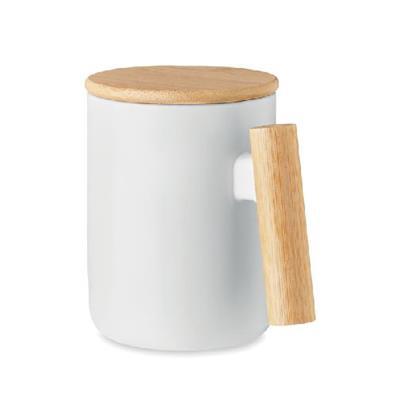 Mug en porcelaine 380 ml poignée en bambou Majesty