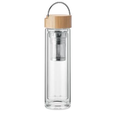 Bouteille en verre avec infuseur thé 400ml Batami