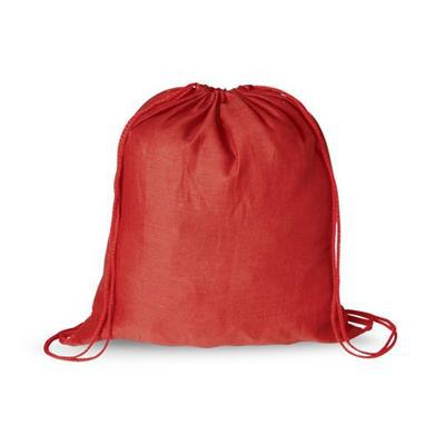 Sac à dos à cordelette rouge en coton Boser