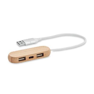 Hub USB 2.0 à 2 ports Type A et un Type C Zuze