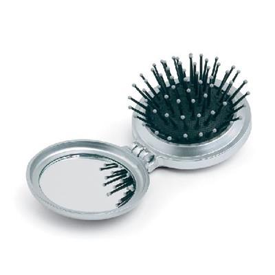 Brosse et miroir de poche pliable en ABS Boulira