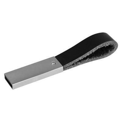 Clé USB en simili cuir avec lanière Goulo