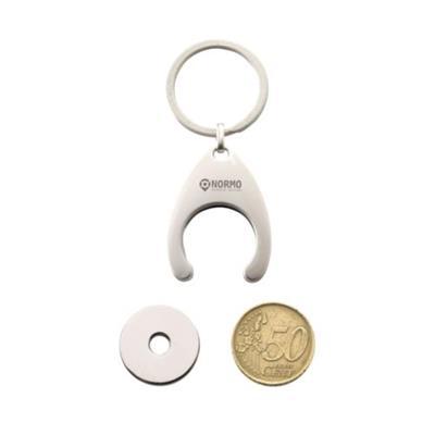 Porte-clés avec porte-jeton en acier Minito