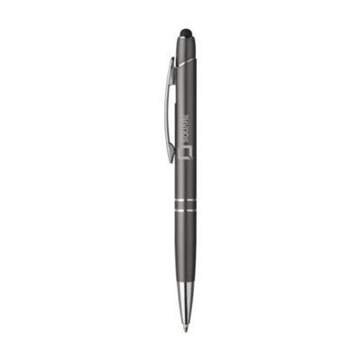 Stylo à encre bleue avec support en aluminium Poly
