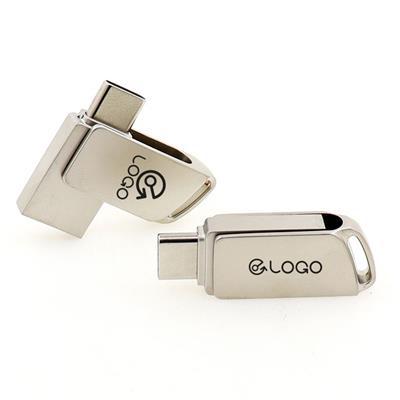 Clé USB et OTG type C 2.0 en métal rotatif Karty