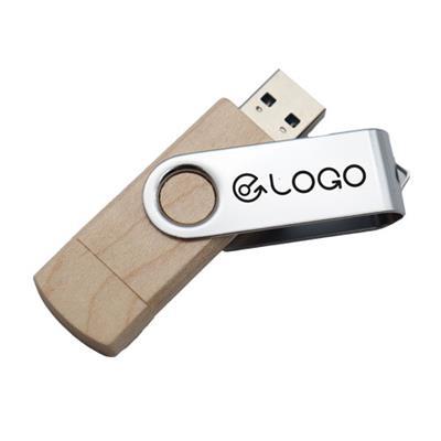 Clé USB et OTG type C 3.0 bois et métal Satekri