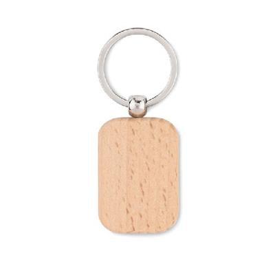 Porte-clés support rectangulaire en bois Pigno
