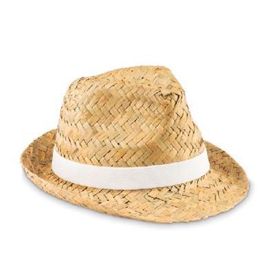 Chapeau en paille naturelle avec bandeau Montevido