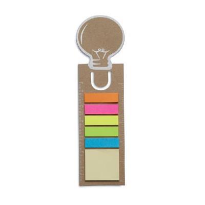 Signet avec stickers mémo en carton Saina