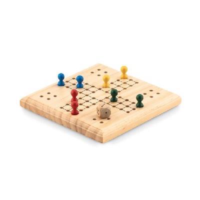 Jeu de ludo en bois avec pochette Lalao