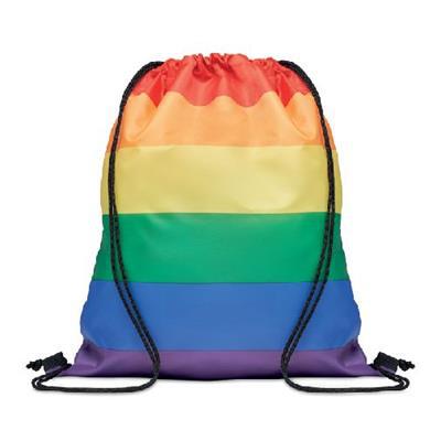 Sac à dos cordon arc-en-ciel  en RPET Bamny