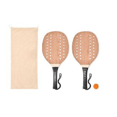 Set de tennis en bois de 2 raquettes Parela