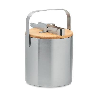 Seau à glace de 1,2 litre en acier inoxydable Bapy