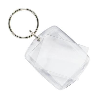 Porte-clés support en plexiglas translucide Hulo