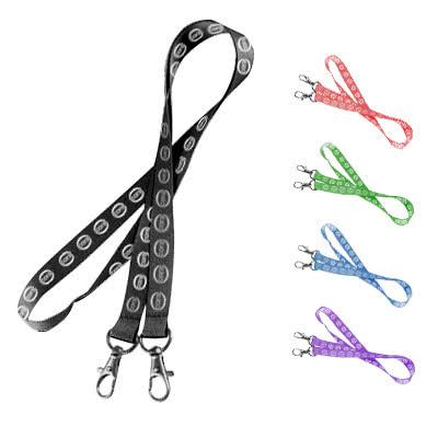 Lanyard tour de cou double clip Rex