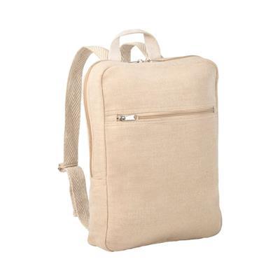 Sac à dos écologique en jute et coton Marbelle