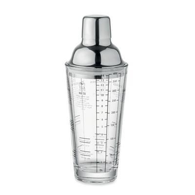 Shaker en verre 400 ml bouchon en acier Polita