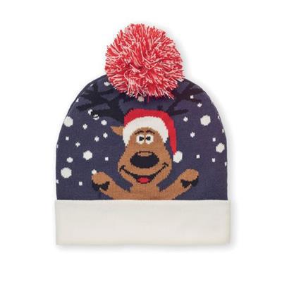 Bonnet de Noël tricoté à pompon Chrissy