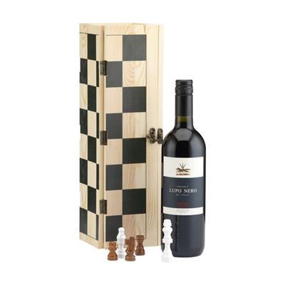 Coffret cadeau à vin et jeu d'échecs en un Hiloa