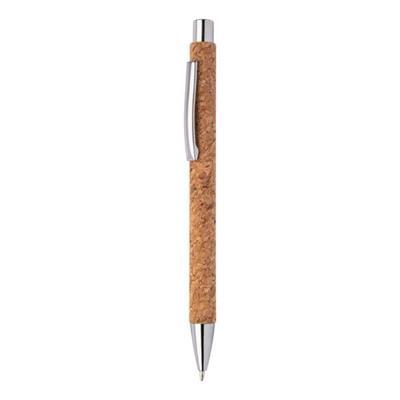 Stylo à bille à encre bleu recouvert de liège Kodi