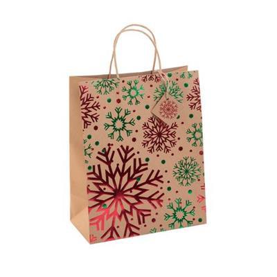 Sac cadeau en papier kraft avec motif de Noël Kapi