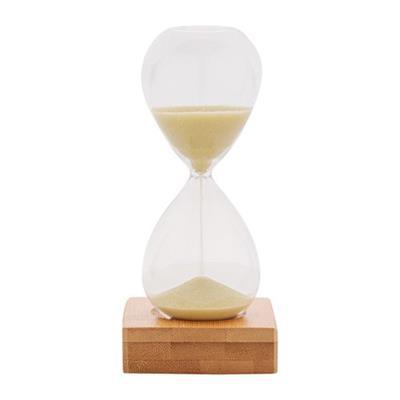 Sablier en verre borosilicaté avec support Sanita