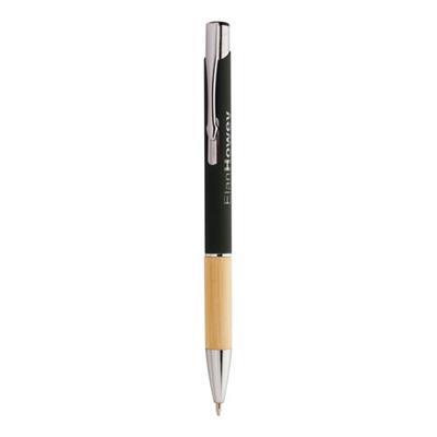 Stylo à bille en aluminium avec grip en bambou Sam