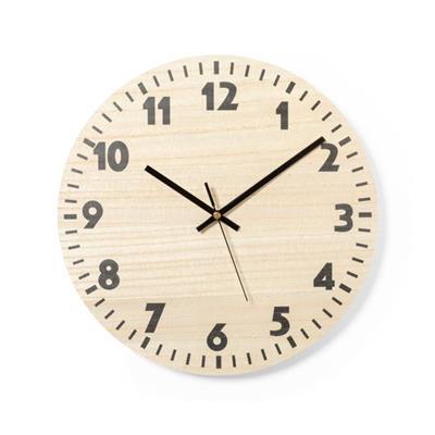 Horloge murale arrondi en bois MDF Yustry