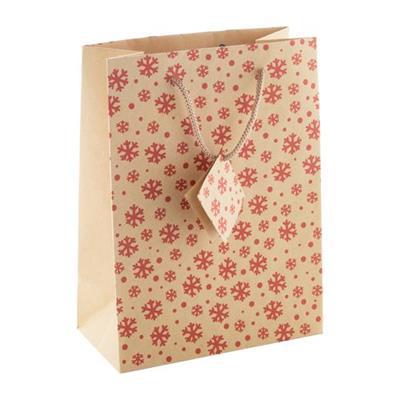 Sac cadeau en papier kraft avec motif de Noël Kimi