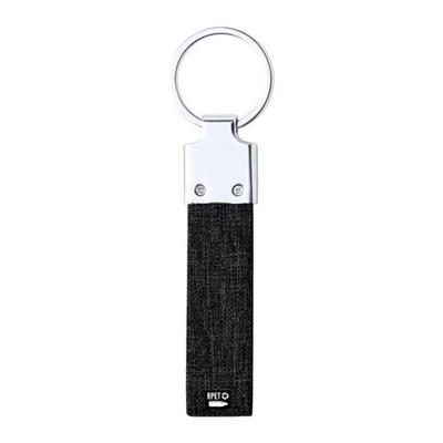 Porte-clés en métal avec sangle en RPET Branis