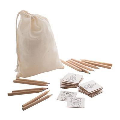 Jeu de memory dans une pochette en coton Taxma