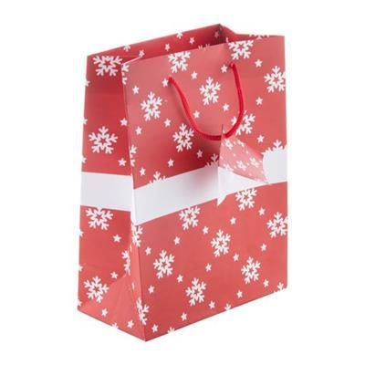 Sac en papier laminé mat avec motif de Noël Done