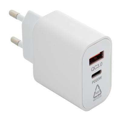 Chargeur mural USB à charge rapide en ABS Raby