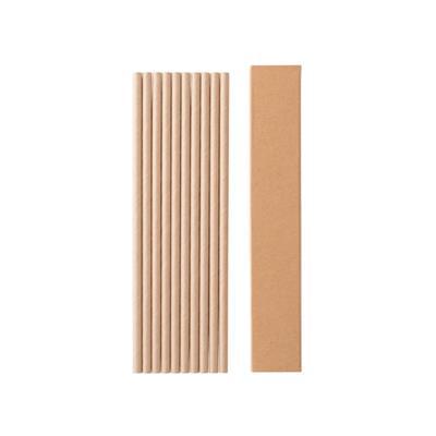Lot de 10 pailles en papier kraft Lamoine