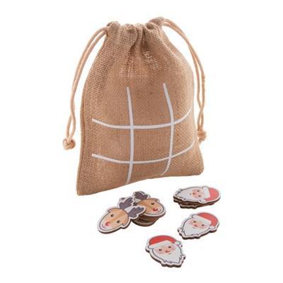 Jeu de morpions de Noël en contreplaqué Sariflo
