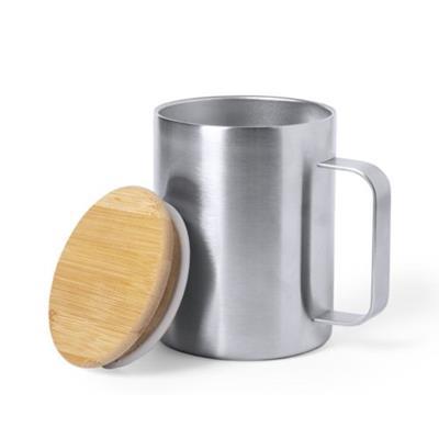 Tasse thermique en acier et en bambou Racal