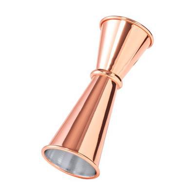 Jigger en acier inox cuivré design moderne Zigzag