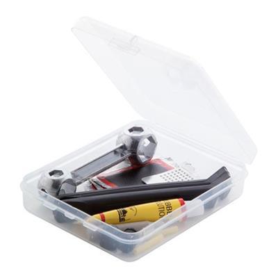Kit de réparation de vélo dans un étui Roux