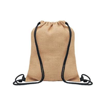 Sac à cordon en jute avec cordon en coton Jakour