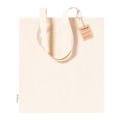 Tote bag en coton bio avec anses longues White