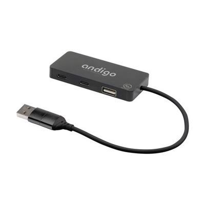 Hub USB 2.0 compact et léger en aluminium Xopir
