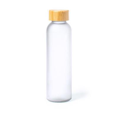 Bouteille en verre avec bouchon en bambou Tonomi