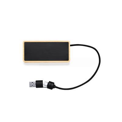 Port USB 2.0 en bambou attrayant Ginger