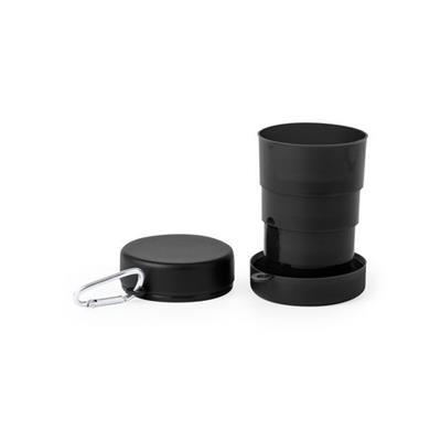 Gobelet pliable en PP recyclé avec mousqueton Plik