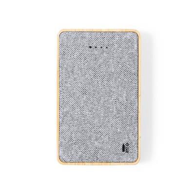 Power Bank en bambou et polyester RPET Miboha