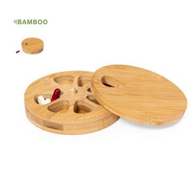 Pilulier écologique et compact en bambou Silus